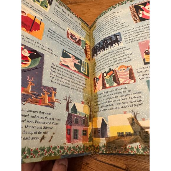 VINTAGE 1953 THE BIG TREASURE BOOK OF CHRISTMAS - Picture 4 of 13